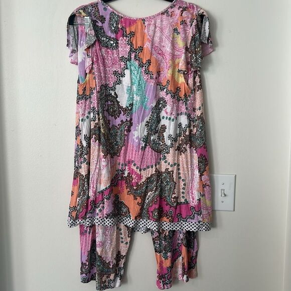 Ellen Tracy Multi-colored Pajama Set L - Picture 2 of 7